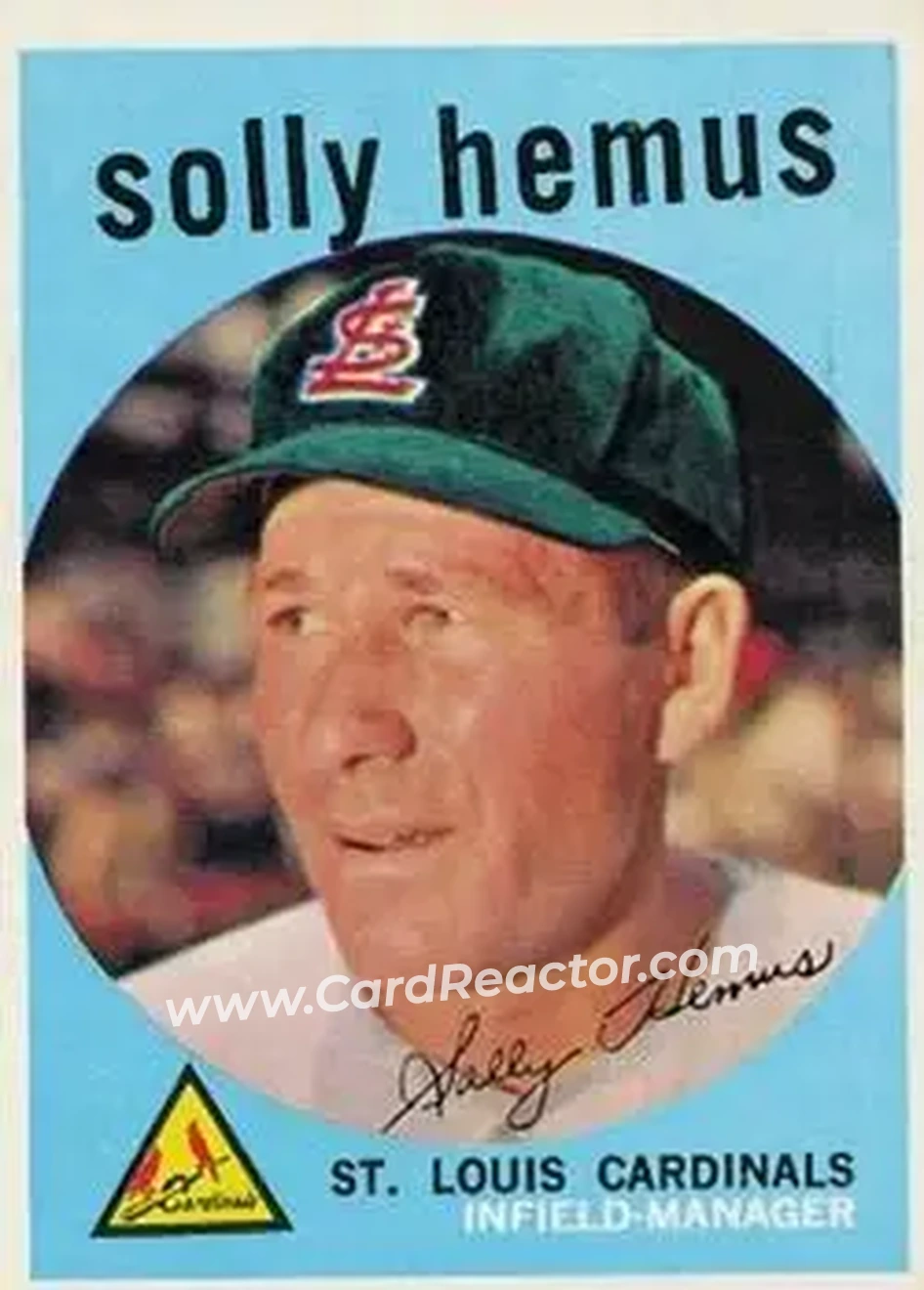 1959 Topps #527 - Solly Hemus - St. Louis Cardinals - Front