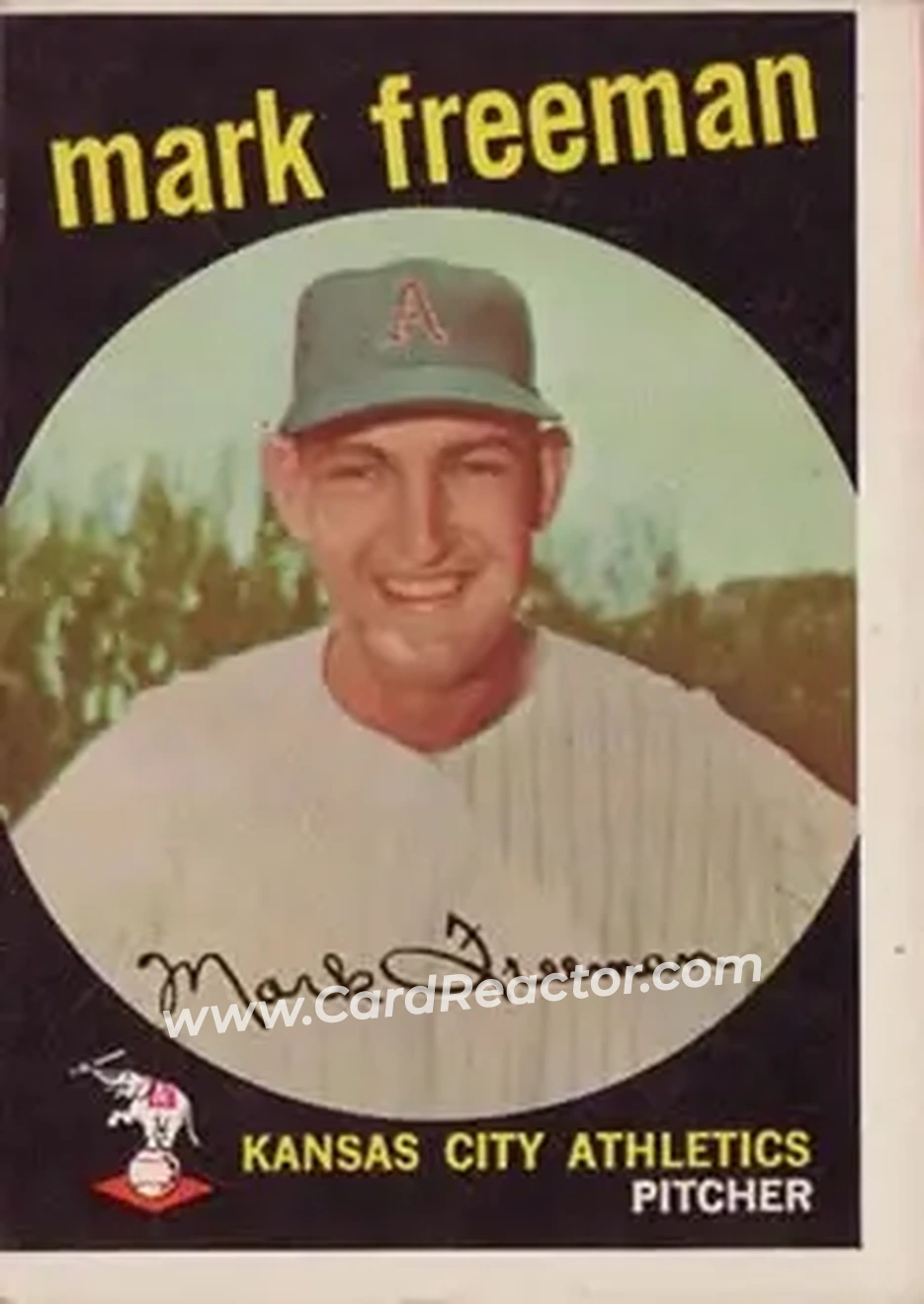 1959 Topps #532 - Mark Freeman - Kansas City Athletics - Front