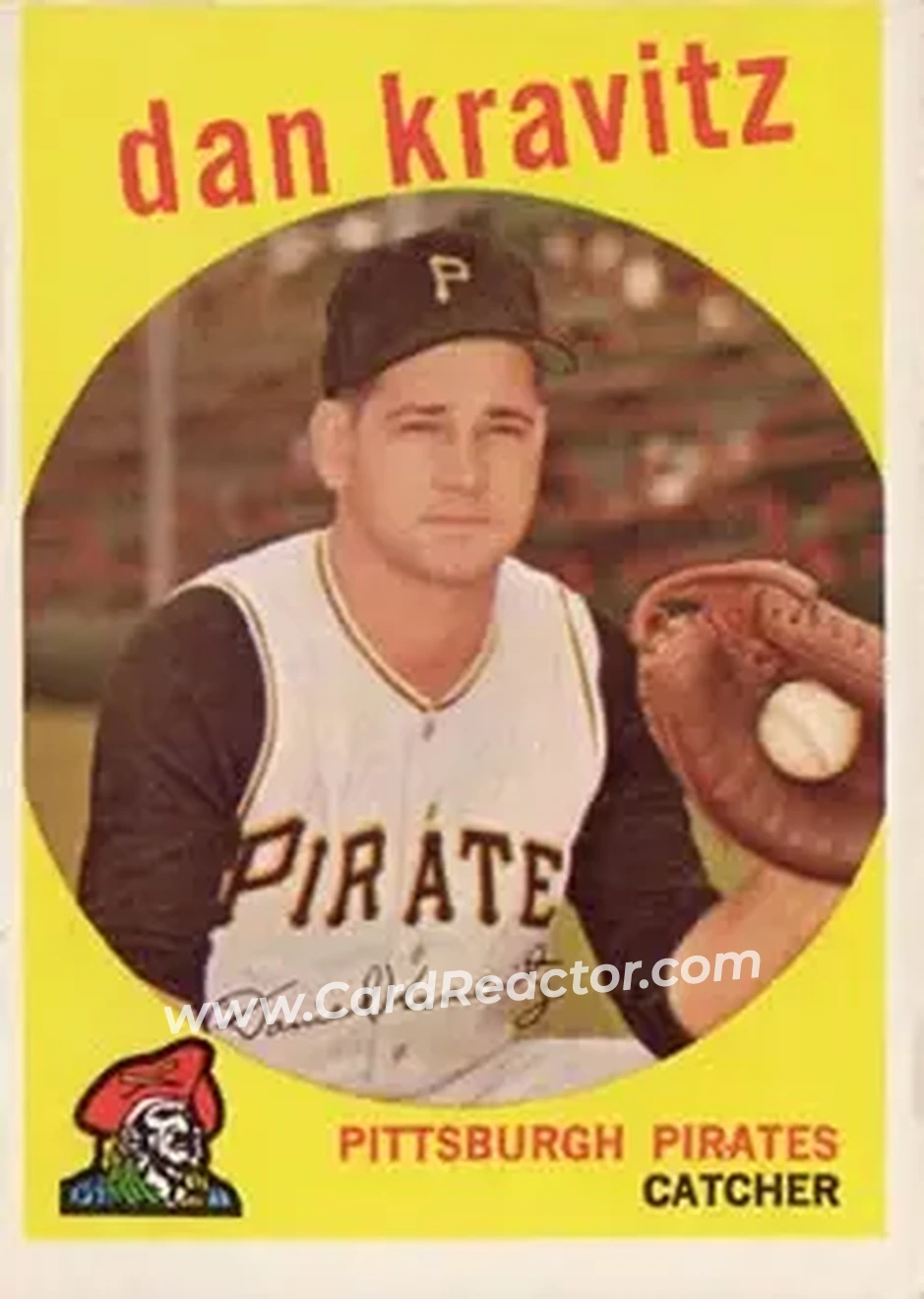 1959 Topps #536 - Danny Kravitz - Pittsburgh Pirates - Front