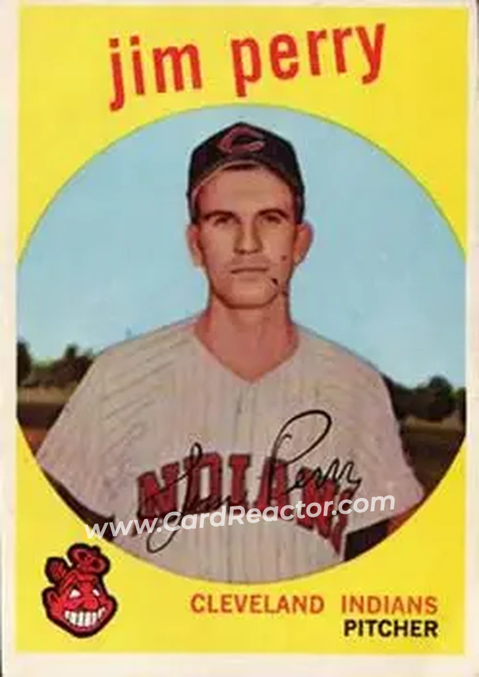 1959 Topps #542 - Jim Perry - Cleveland Indians - Front 1959 Topps #542 - Jim Perry - Cleveland Indians - Front