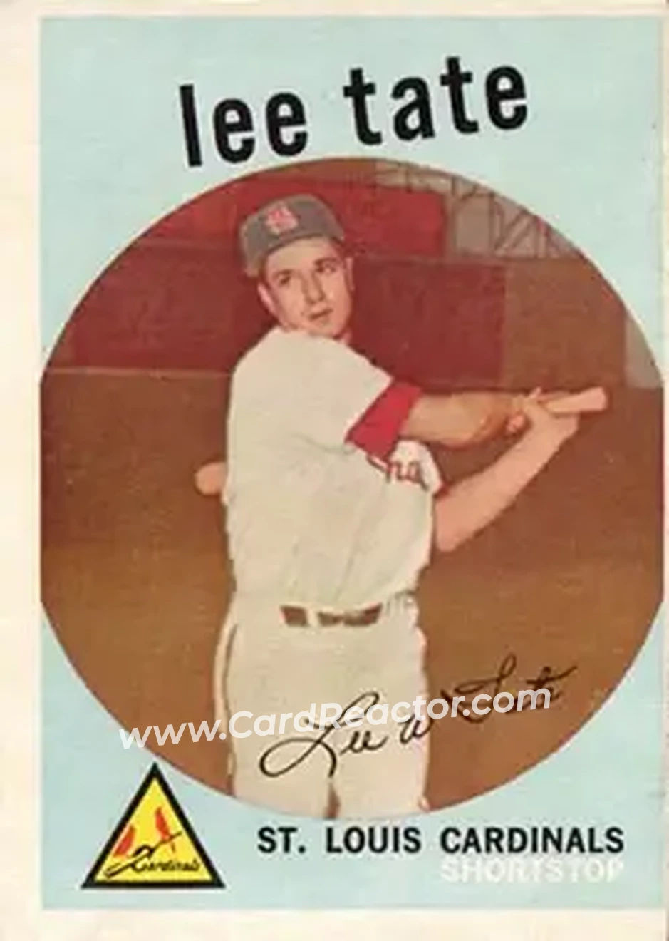 1959 Topps #544 - Lee Tate - St. Louis Cardinals - Front
