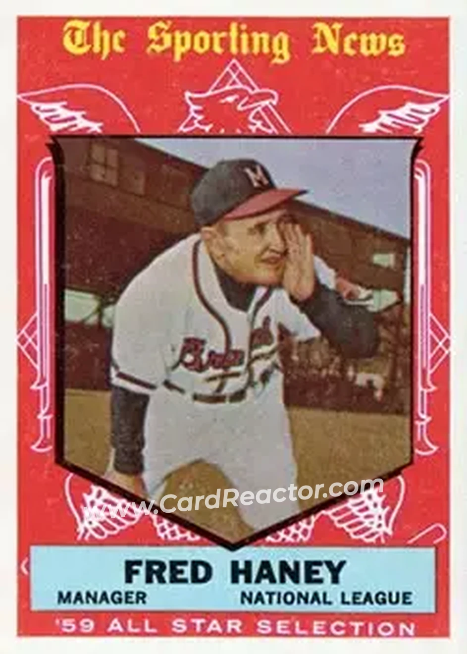 1959 Topps #551 - Fred Haney - Milwaukee Braves - Front 1959 Topps #551 - Fred Haney - Milwaukee Braves - Front