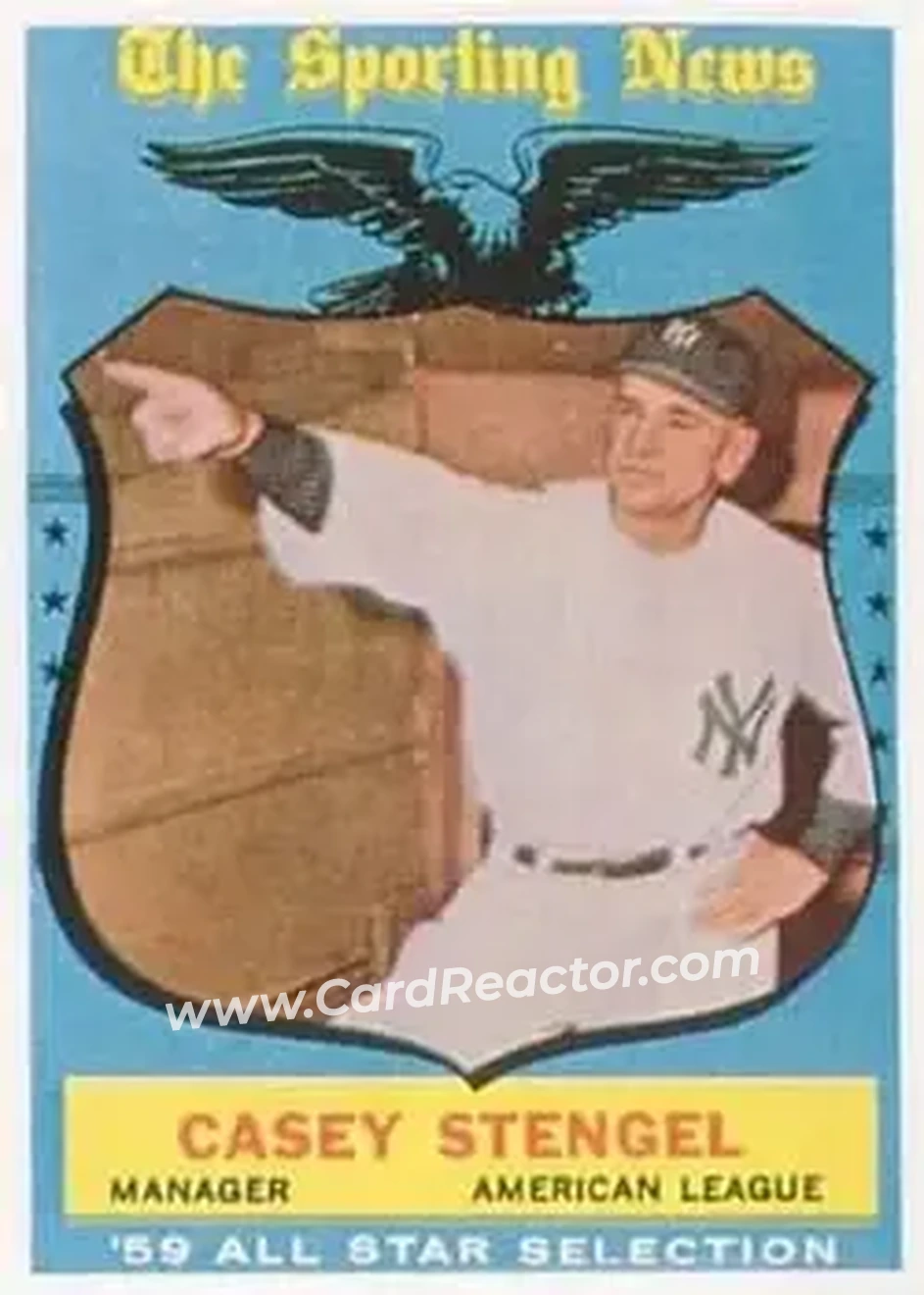 1959 Topps #552 - Casey Stengel - New York Yankees - Front