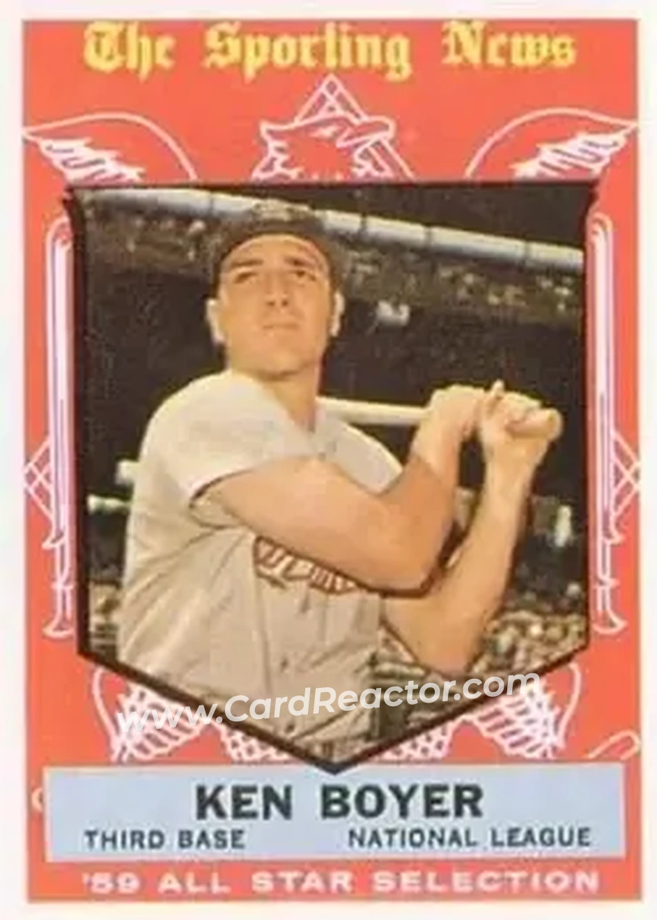 1959 Topps #557 - Ken Boyer - St. Louis Cardinals