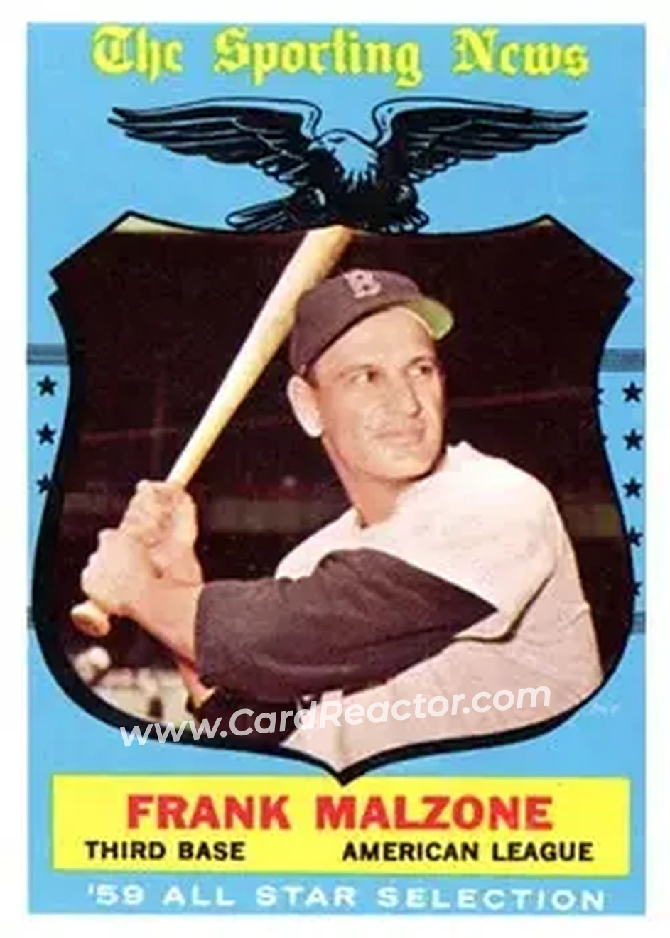 1959 Topps #558 - Frank Malzone - Boston Red Sox - Front
