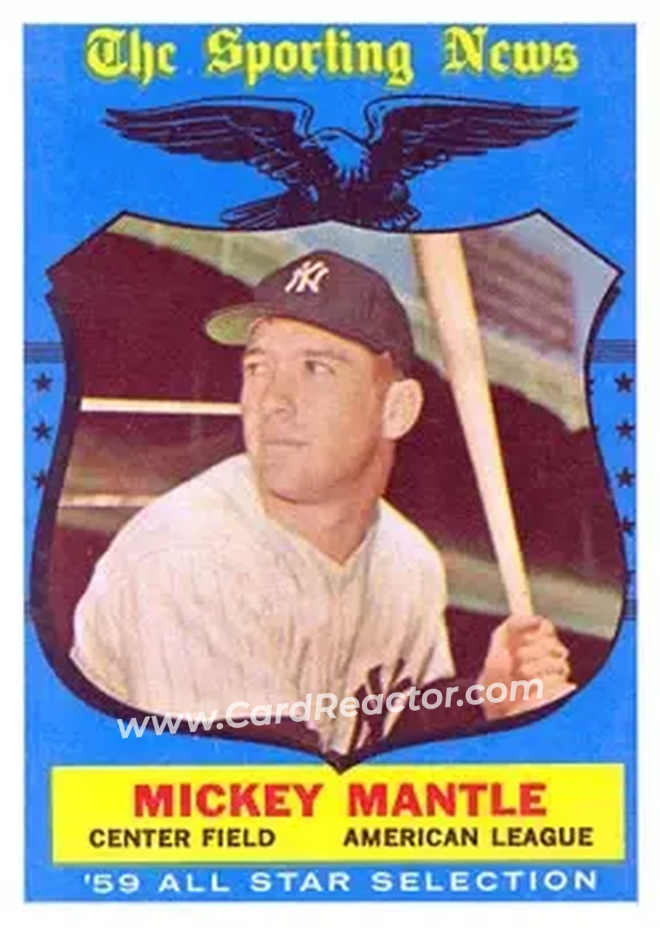 1959 Topps #564 - Mickey Mantle - New York Yankees - Front 1959 Topps #564 - Mickey Mantle - New York Yankees - Front