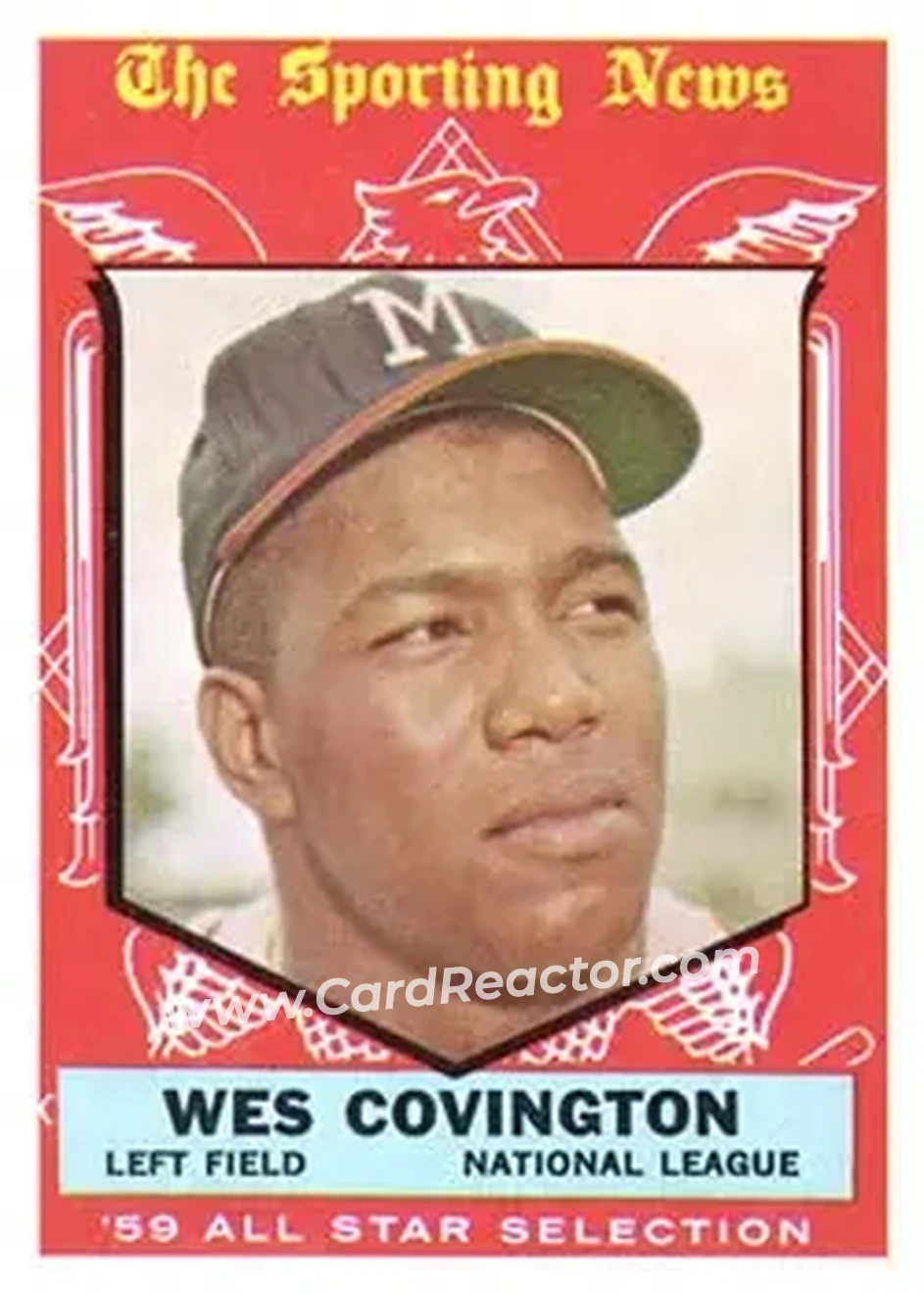 1959 Topps #565 - Wes Covington - Milwaukee Braves - Front