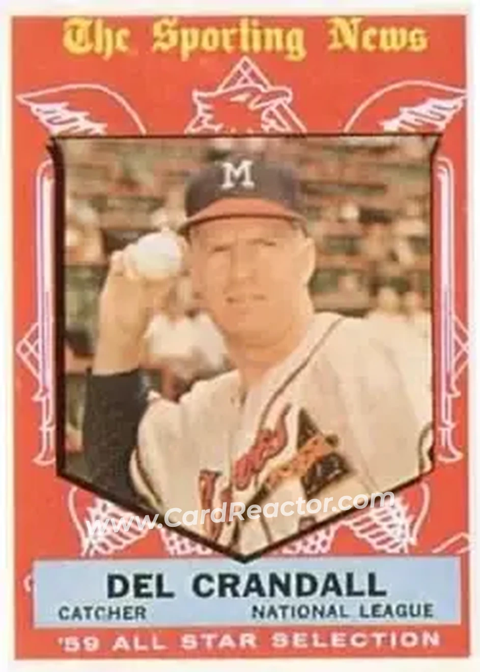 1959 Topps #567 - Del Crandall - Milwaukee Braves - Front 1959 Topps #567 - Del Crandall - Milwaukee Braves - Front