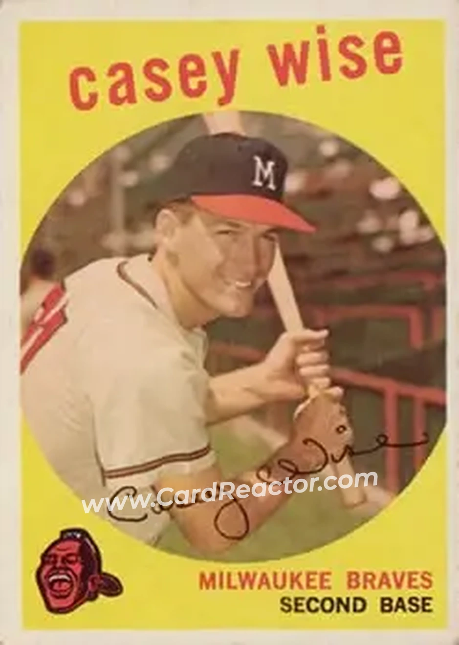 1959 Topps #204 - Casey Wise - Milwaukee Braves - Front