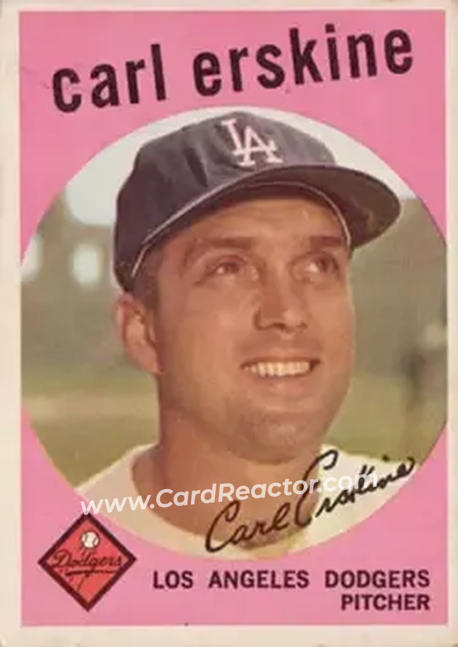 1959 Topps #217 - Carl Erskine - Los Angeles Dodgers - Front