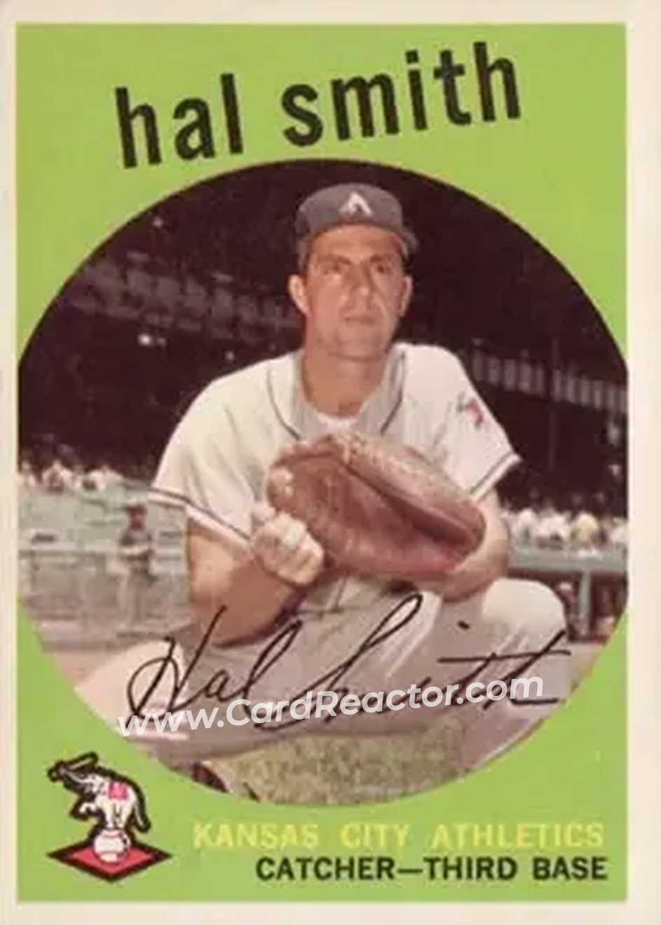 1959 Topps #227 - Hal Smith - Kansas City Athletics - Front