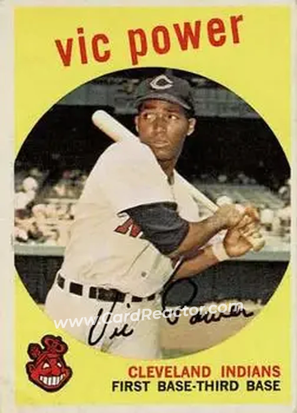 1959 Topps #229 - Vic Power - Cleveland Indians - Front 1959 Topps #229 - Vic Power - Cleveland Indians - Front