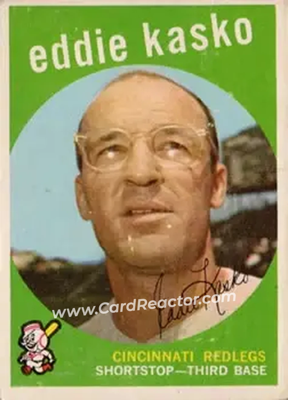 1959 Topps #232 - Eddie Kasko - Cincinnati Redlegs - Front