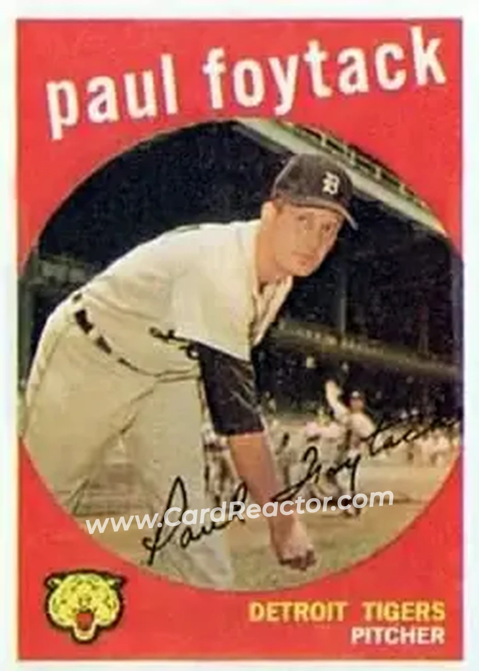 1959 Topps #233 - Paul Foytack - Detroit Tigers - Front