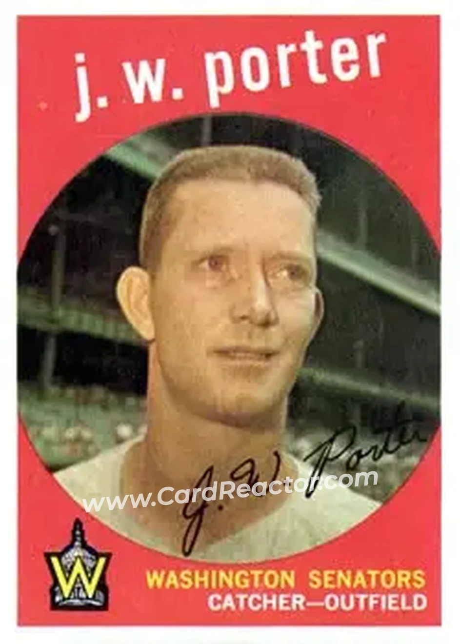 1959 Topps #246 - J.W. Porter - Washington Senators - Front