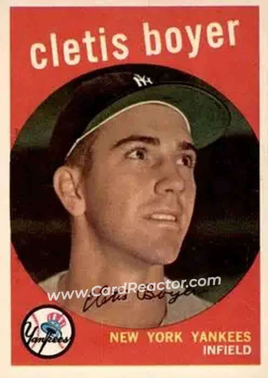 1959 Topps #251 - Cletis Boyer - New York Yankees - Front