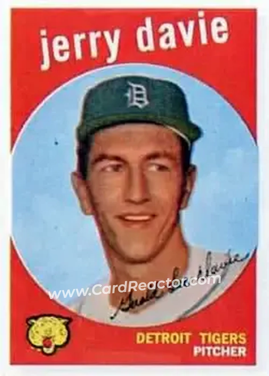 1959 Topps #256 - Jerry Davie - Detroit Tigers - Front