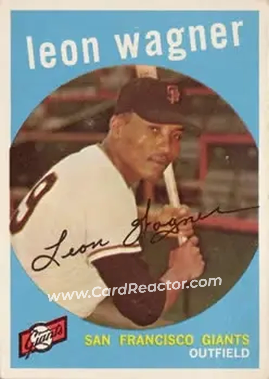 1959 Topps #257 - Leon Wagner - San Francisco Giants - Front