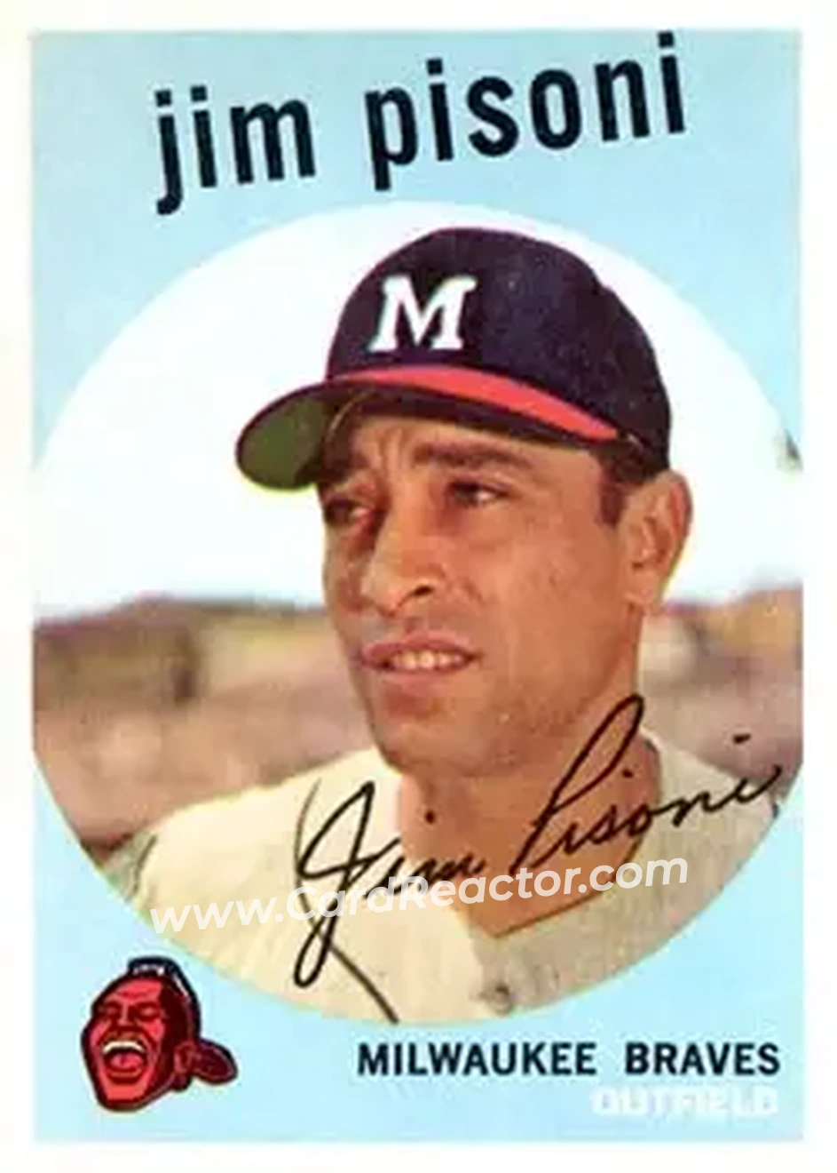 1959 Topps #259 - Jim Pisoni - Milwaukee Braves - Front