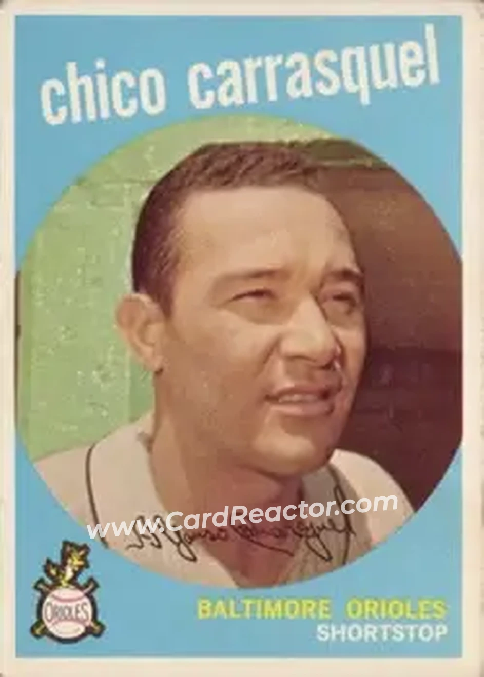 1959 Topps #264 - Chico Carrasquel - Baltimore Orioles - Front