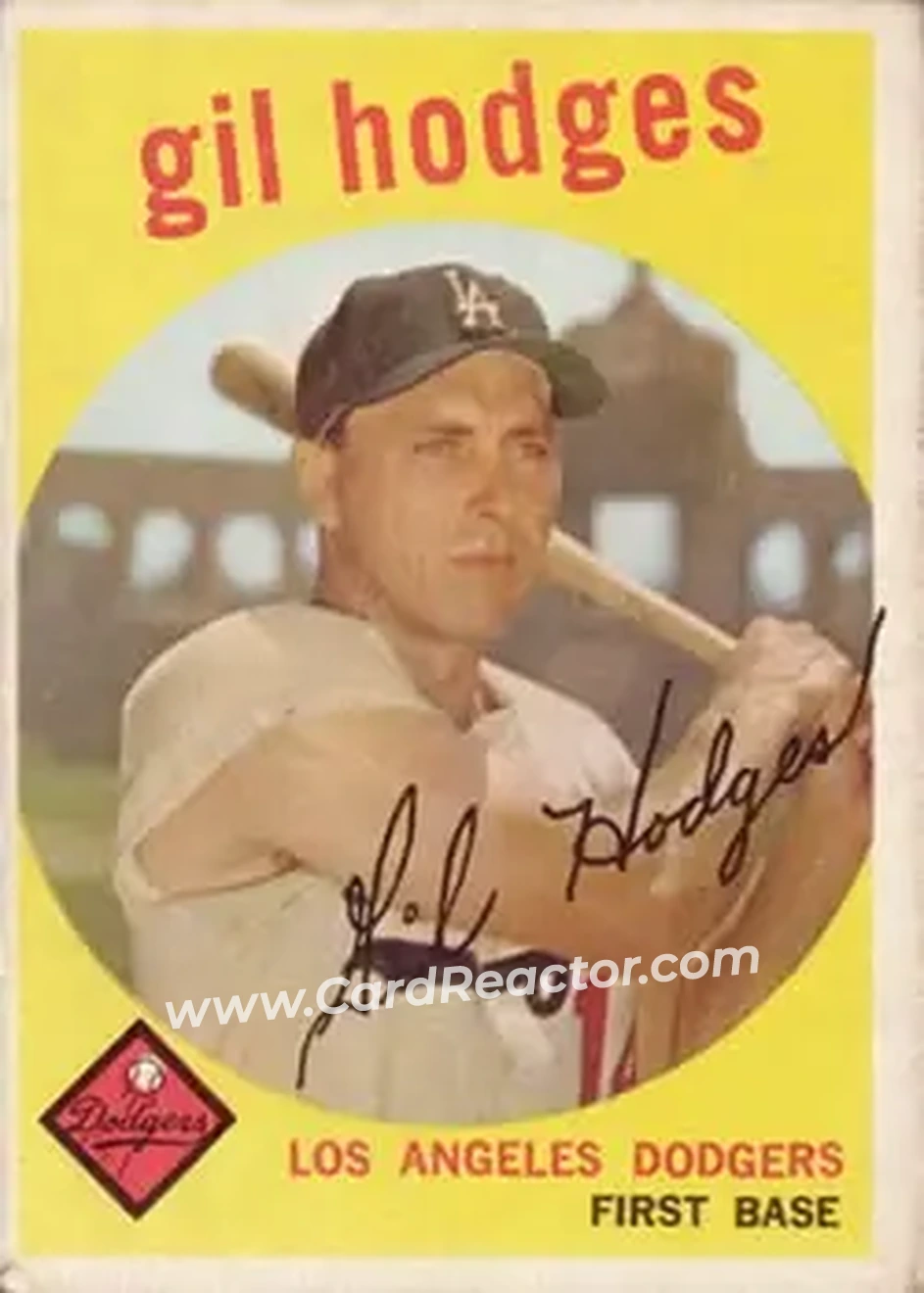 1959 Topps #270 - Gil Hodges - Los Angeles Dodgers - Front