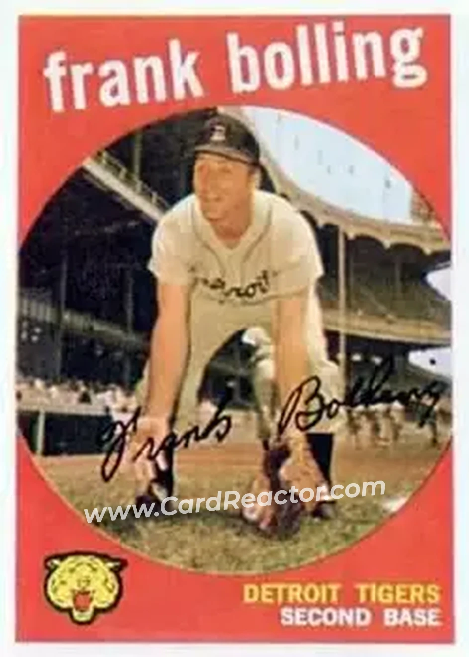 1959 Topps #280 - Frank Bolling - Detroit Tigers - Front 1959 Topps #280 - Frank Bolling - Detroit Tigers - Front