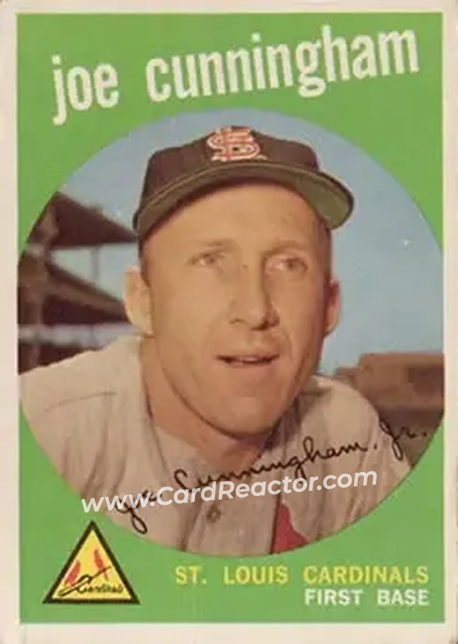 1959 Topps #285 - Joe Cunningham - St. Louis Cardinals - Front
