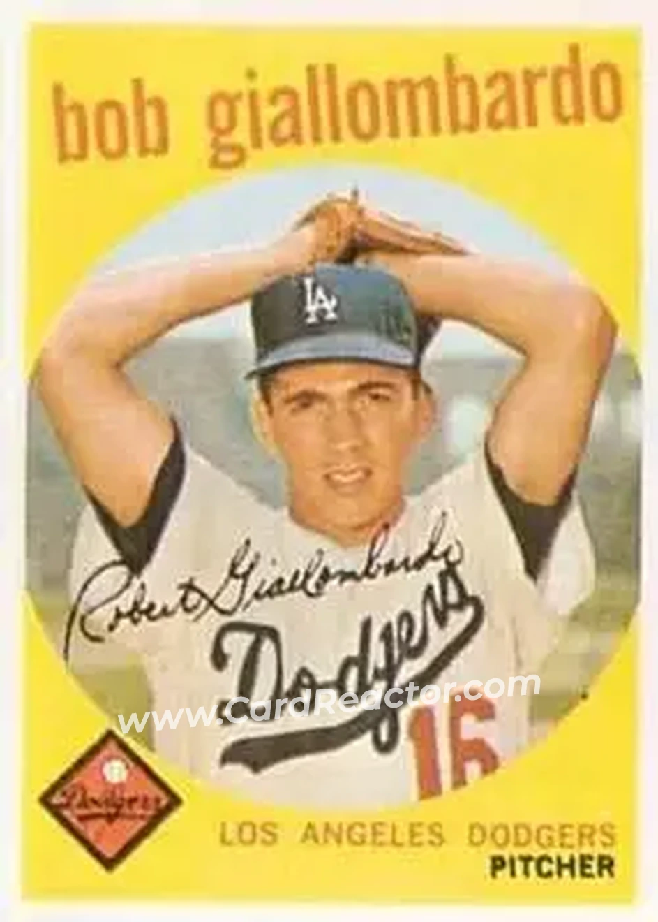 1959 Topps #321 - Bob Giallombardo - Los Angeles Dodgers - Front