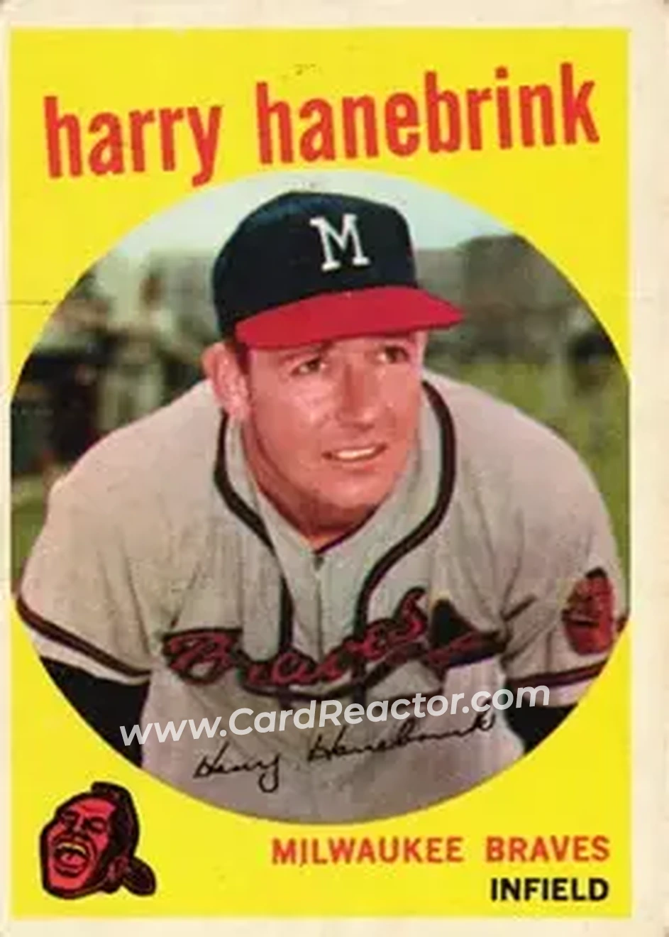 1959 Topps #322 - Harry Hanebrink - Milwaukee Braves - Front