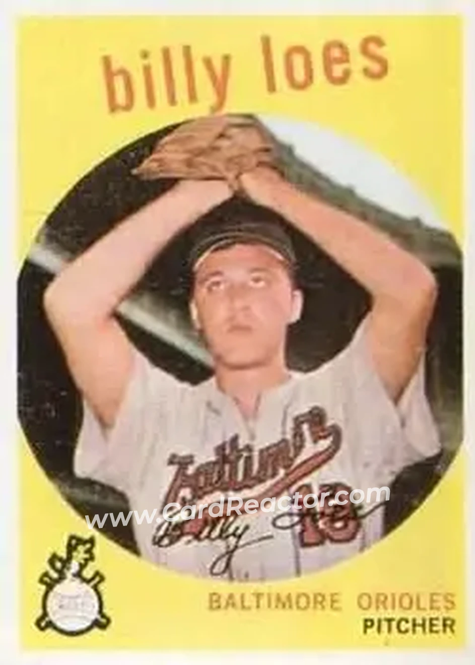 1959 Topps #336 - Billy Loes - Baltimore Orioles - Front
