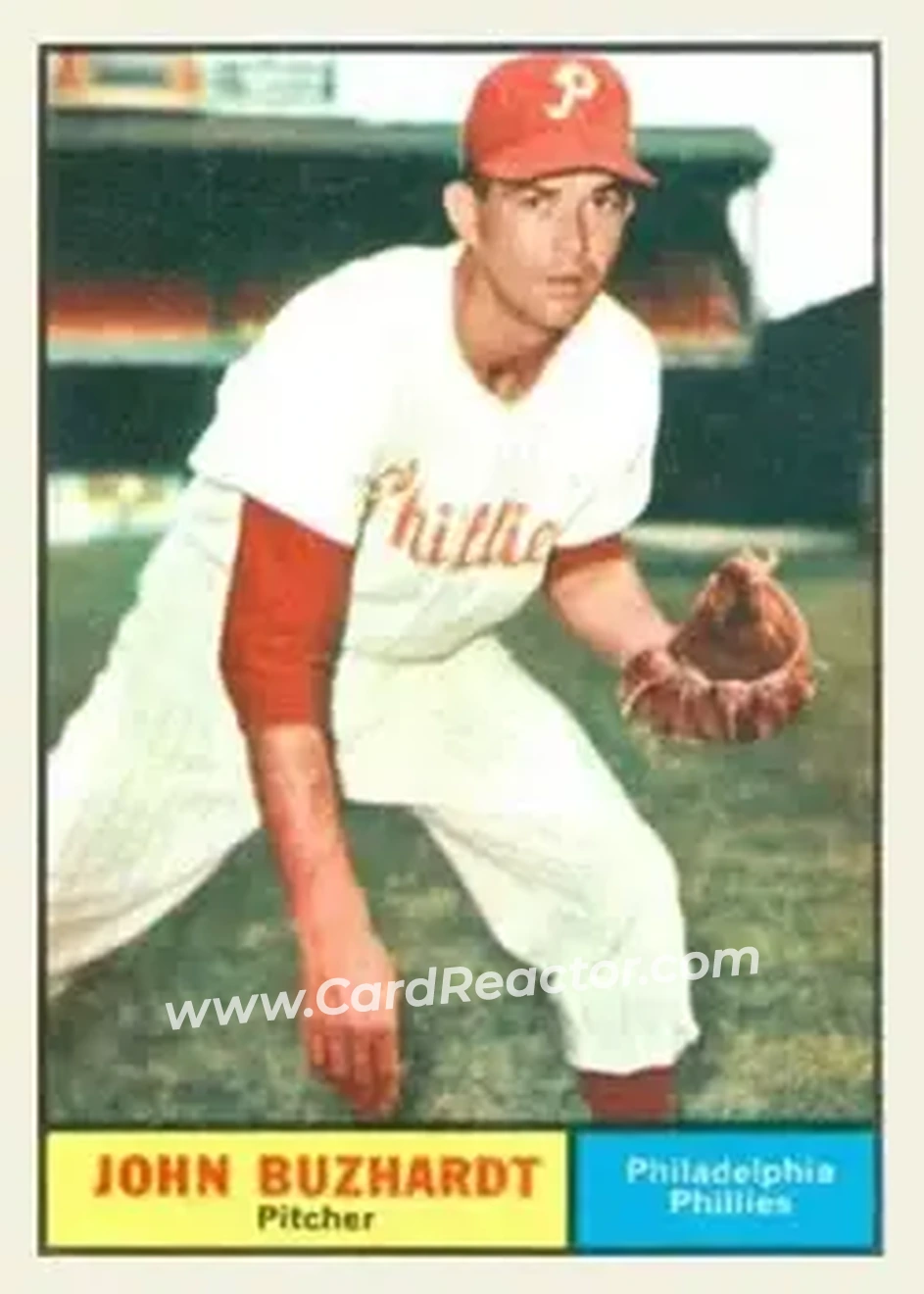 1961 Topps #3 - John Buzhardt - Philadelphia Phillies - Front
