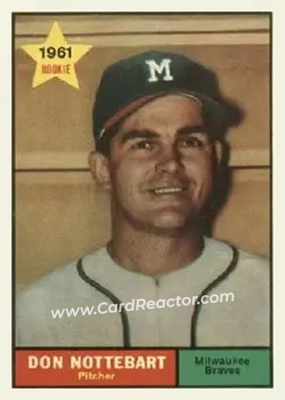 1961 Topps #29 - Don Nottebart - Milwaukee Braves - Front