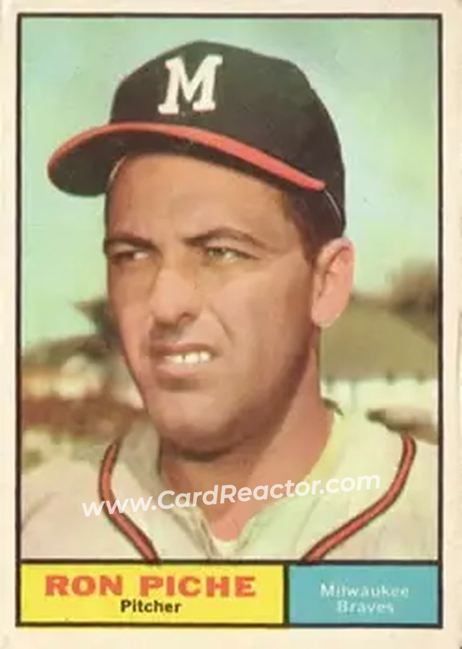 1961 Topps #61 - Ron Piche - Milwaukee Braves - Front