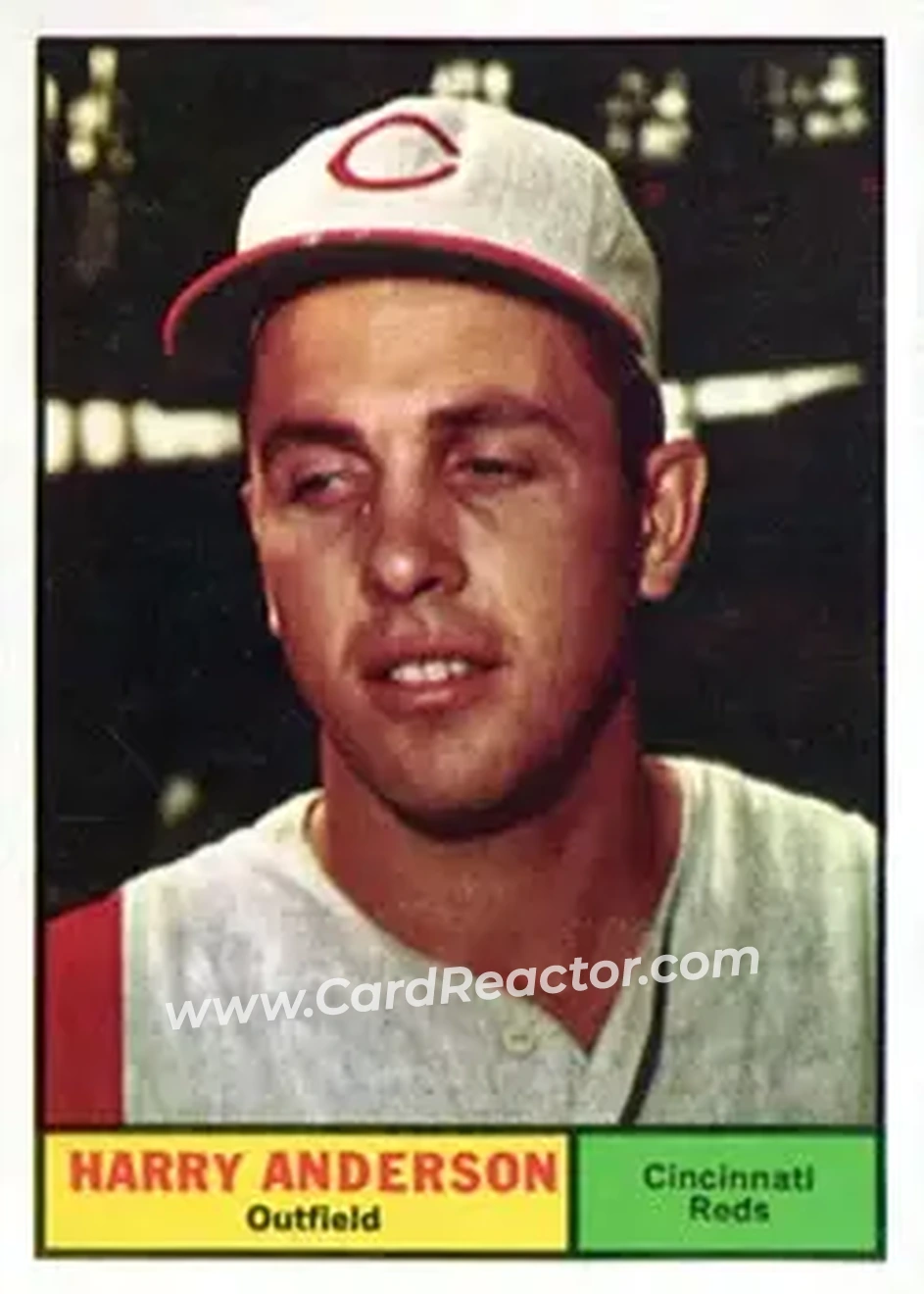 1961 Topps #76 - Harry Anderson - Cincinnati Reds - Front