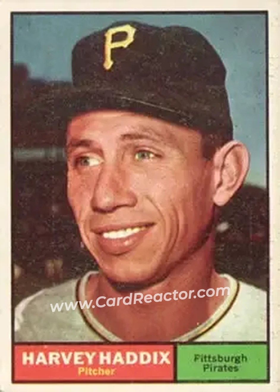 1961 Topps #100 - Harvey Haddix - Pittsburgh Pirates - Front 1961 Topps #100 - Harvey Haddix - Pittsburgh Pirates - Front