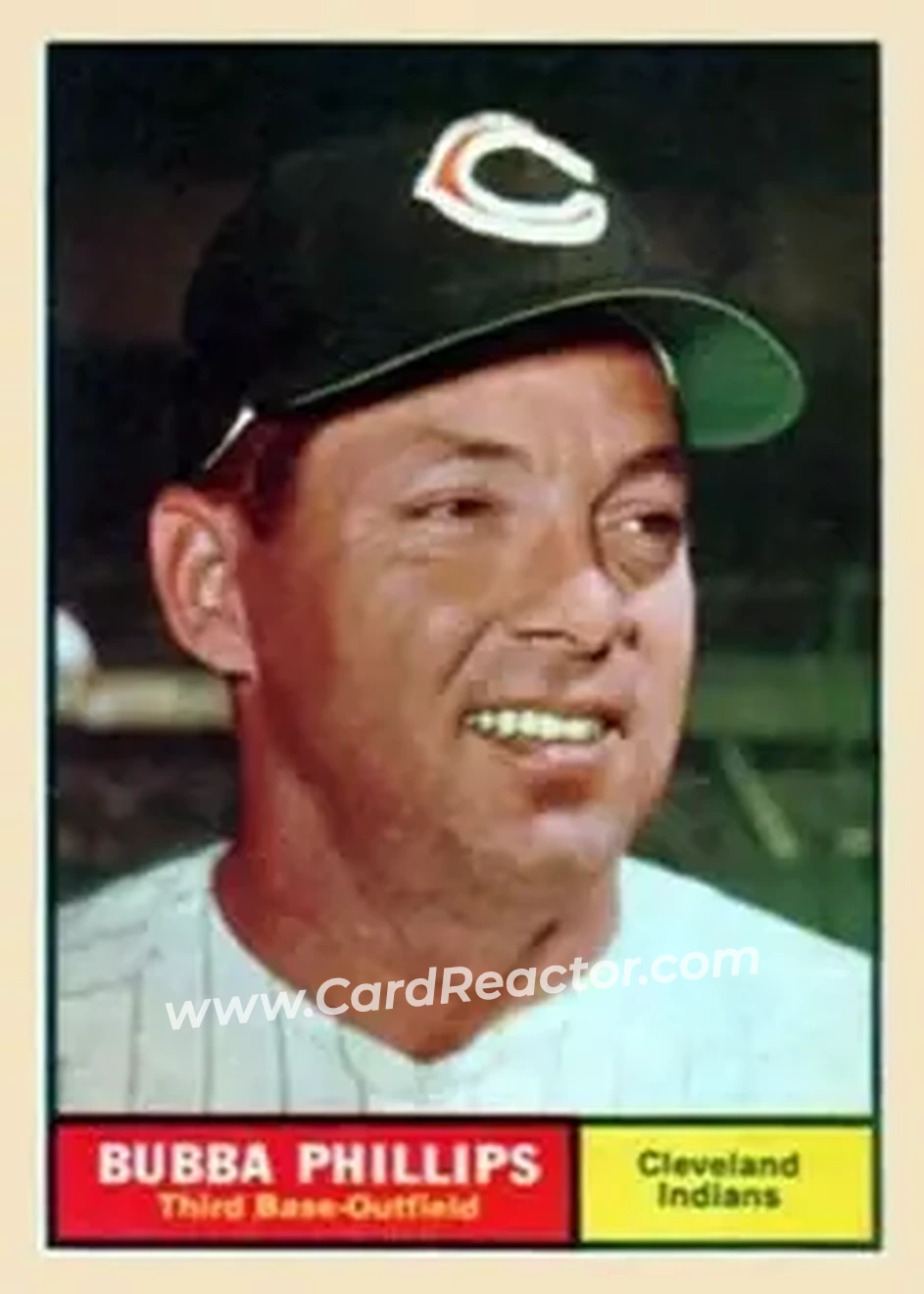 1961 Topps #101 - Bubba Phillips - Cleveland Indians - Front