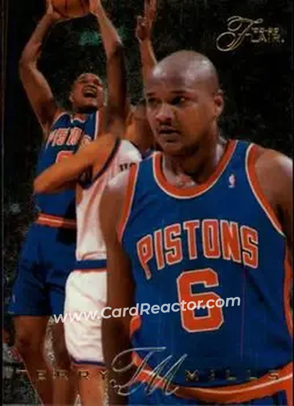 1995-96 Flair #40 - Terry Mills - Detroit Pistons - Front