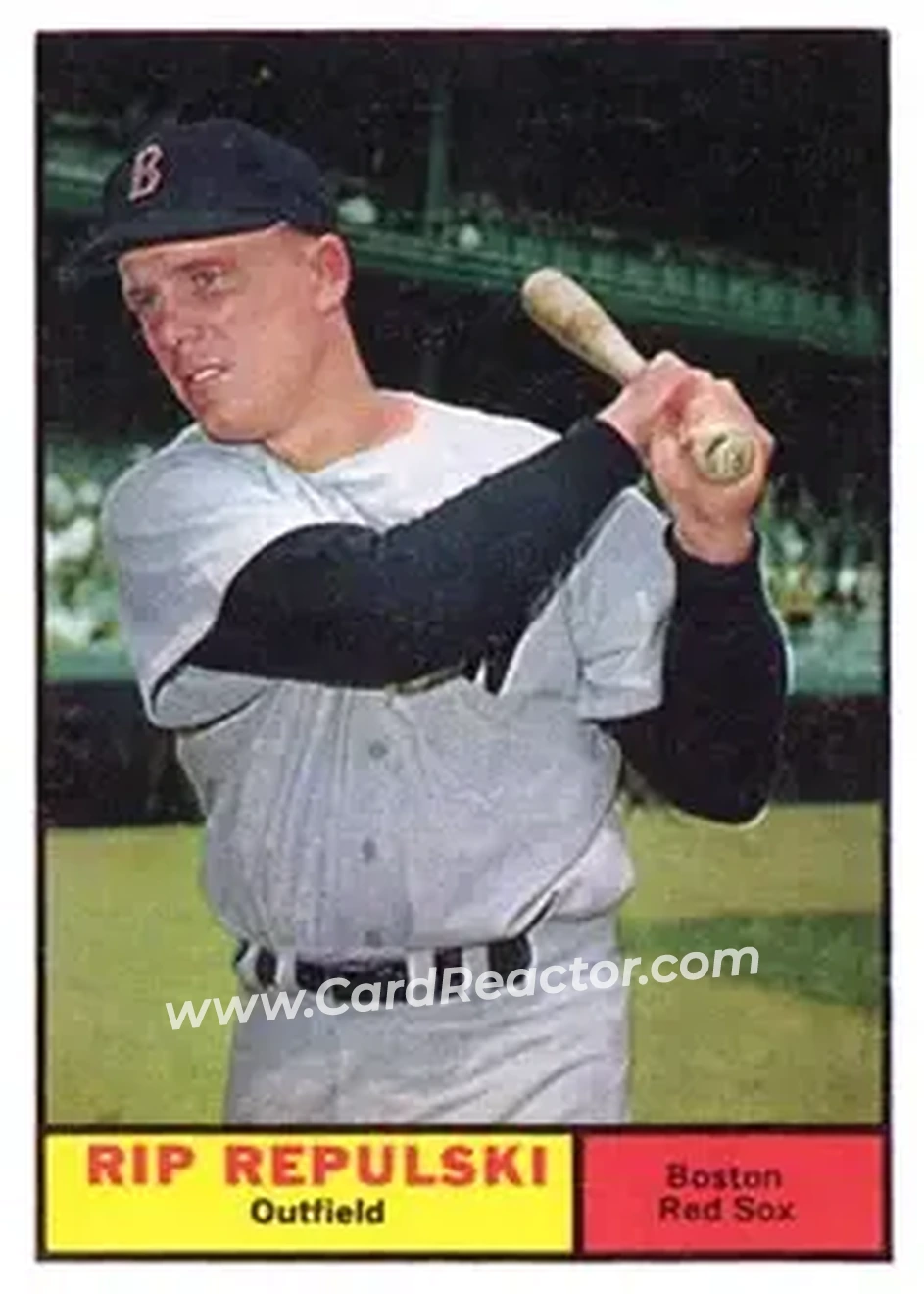 1961 Topps #128 - Rip Repulski - Boston Red Sox - Front