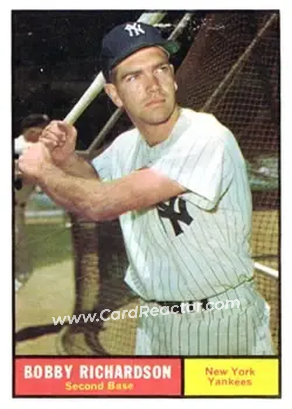 1961 Topps #180 - Bobby Richardson - New York Yankees - Front 1961 Topps #180 - Bobby Richardson - New York Yankees - Front