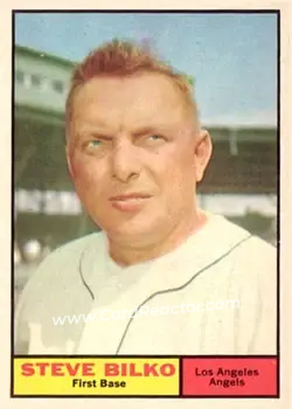 1961 Topps #184 - Steve Bilko - Los Angeles Angels - Front