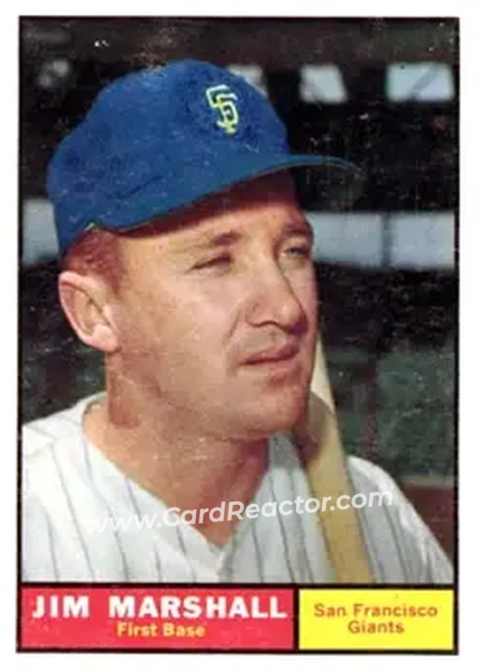 1961 Topps #188 - Jim Marshall - San Francisco Giants - Front
