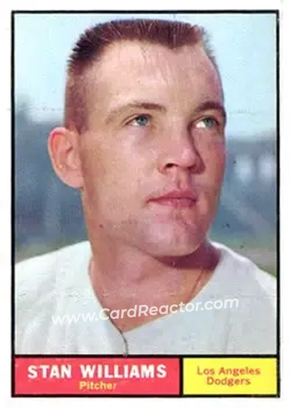 1961 Topps #190 - Stan Williams - Los Angeles Dodgers - Front