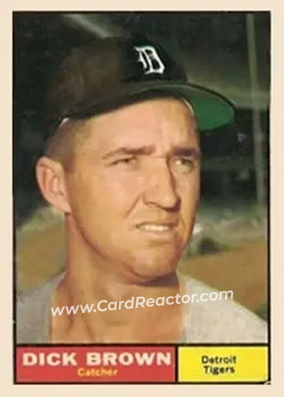1961 Topps #192 - Dick Brown - Detroit Tigers - Front