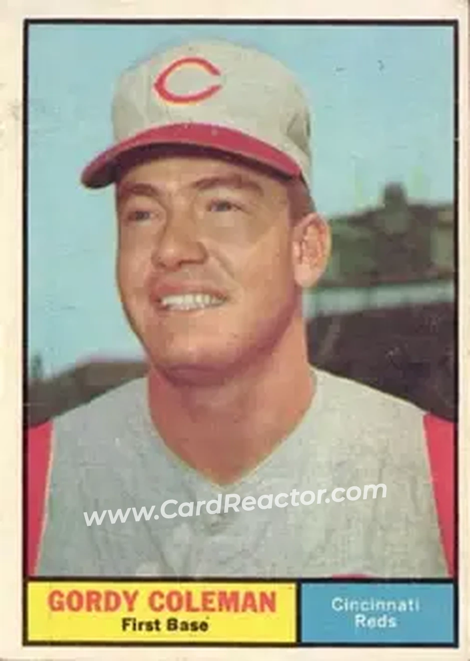1961 Topps #194 - Gordy Coleman - Cincinnati Reds - Front