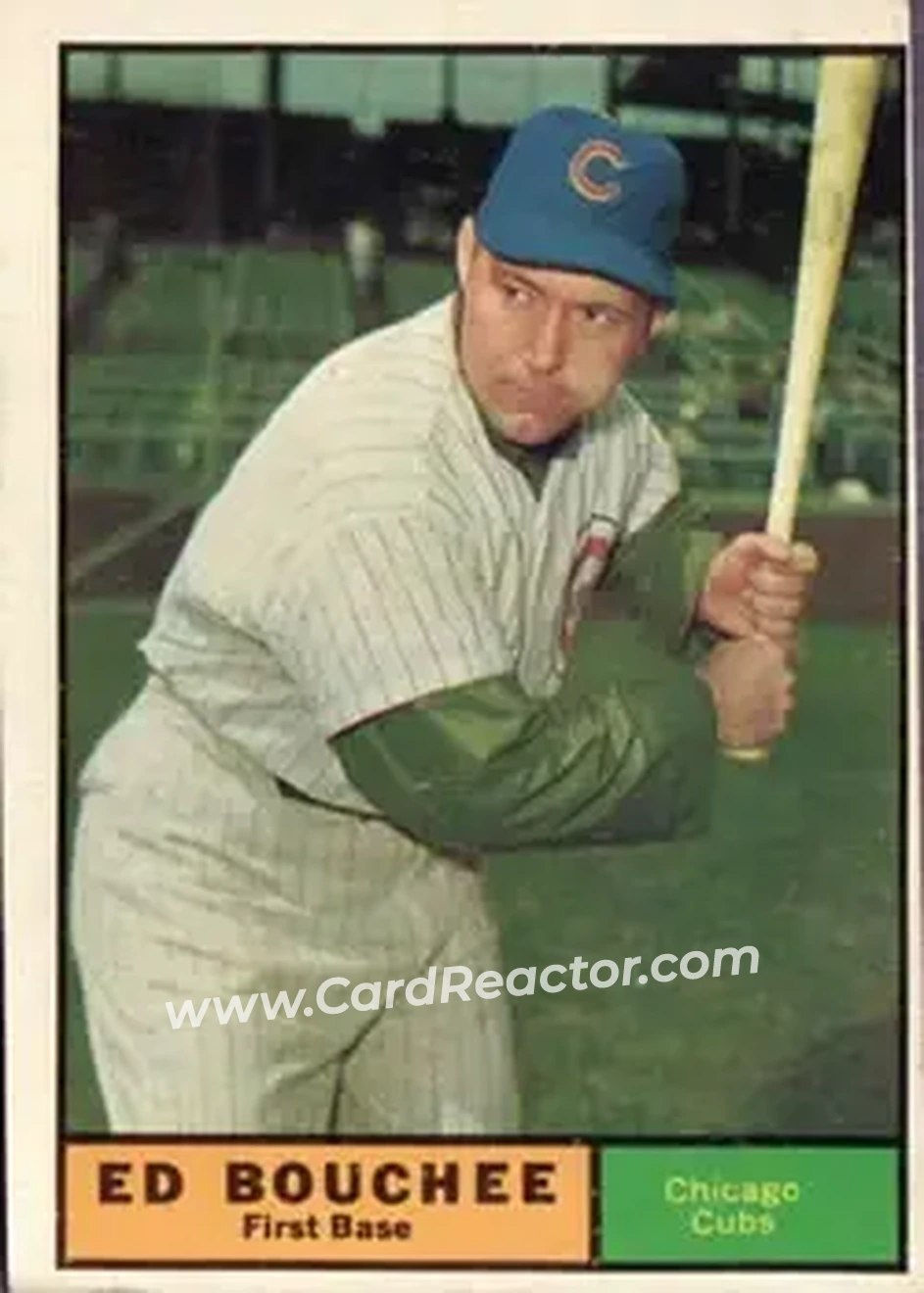 1961 Topps #196 - Ed Bouchee - Chicago Cubs - Front
