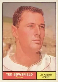 1961 Topps #216 - Ted Bowsfield - Los Angeles Angels