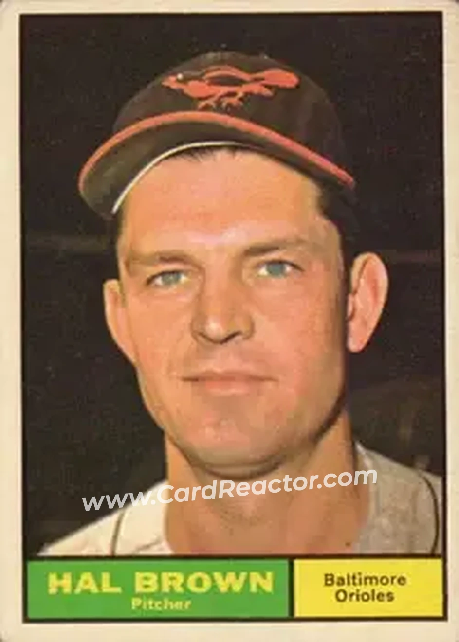 1961 Topps #218 - Hal Brown - Baltimore Orioles - Front