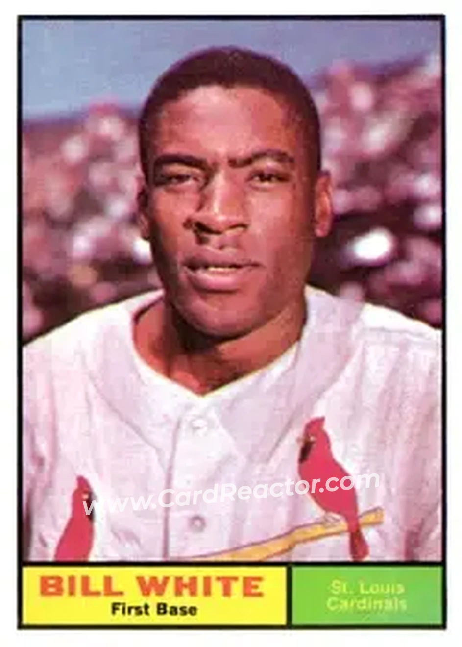1961 Topps #232 - Bill White - St. Louis Cardinals - Front