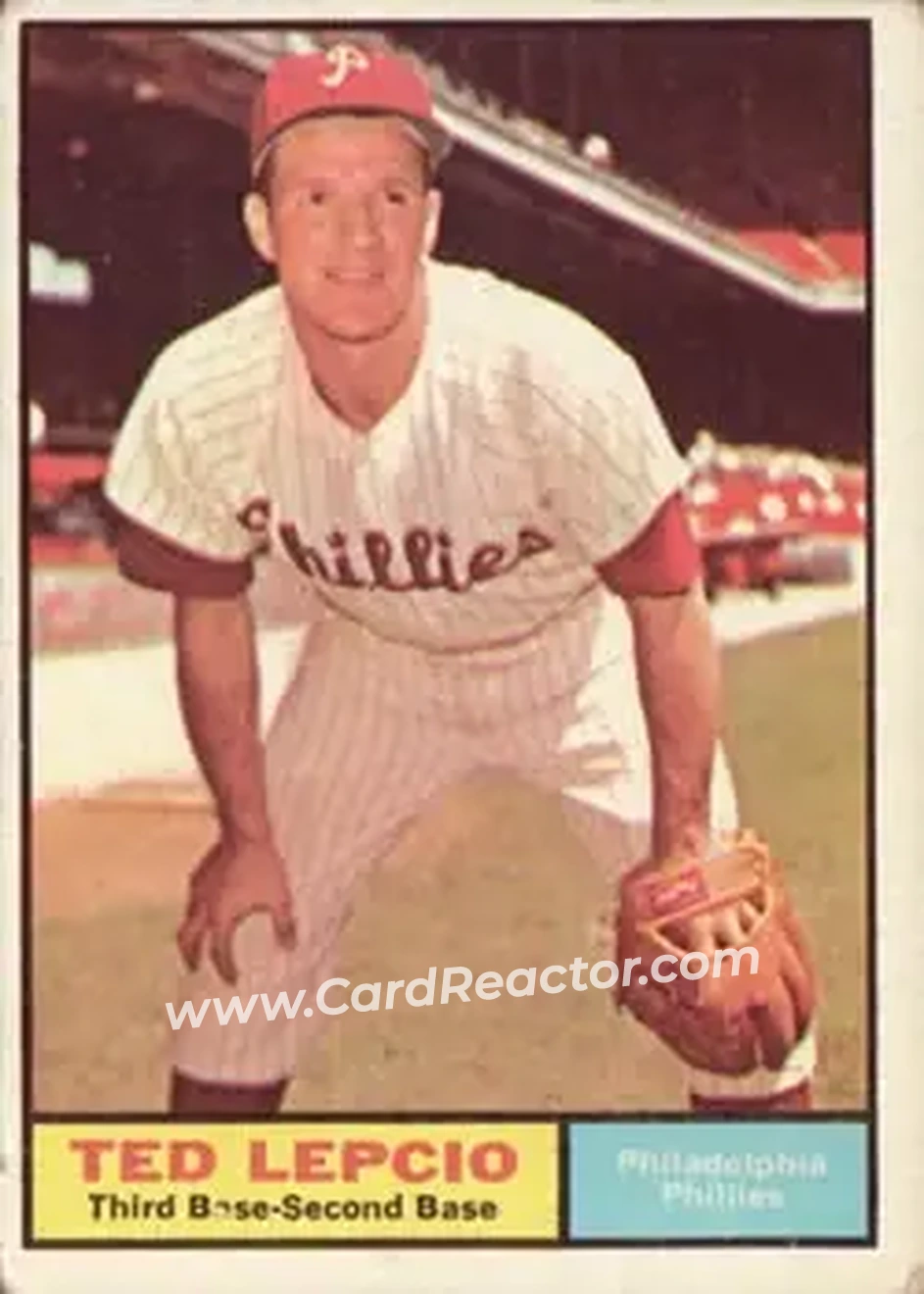 1961 Topps #234 - Ted Lepcio - Philadelphia Phillies - Front