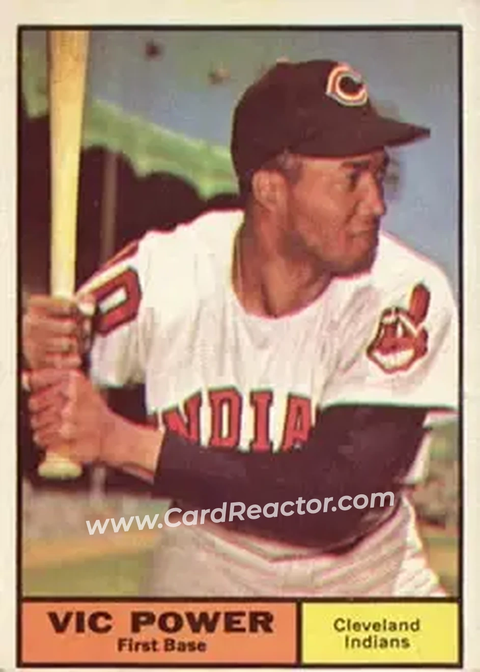 1961 Topps #255 - Vic Power - Cleveland Indians - Front